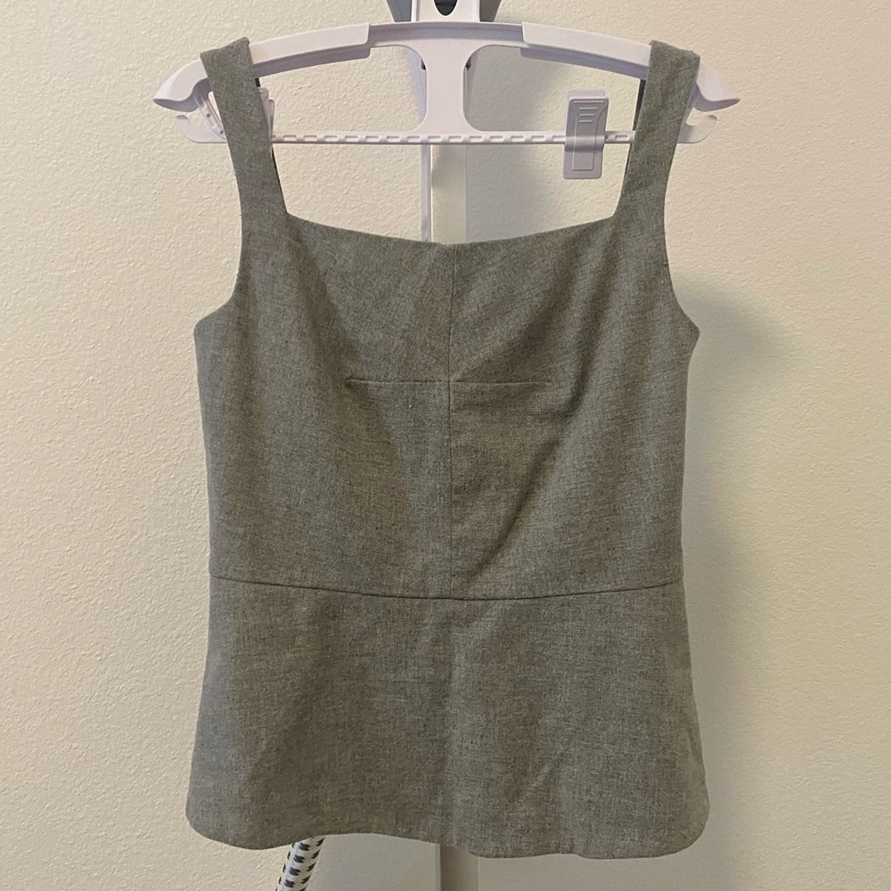 Banana Republic Gray Wool Peplum Top - strapless - size 0